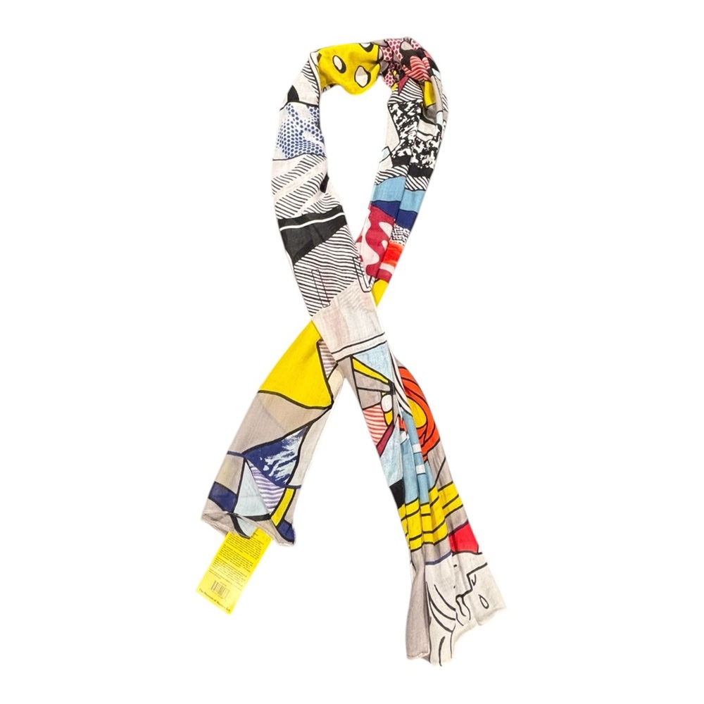 MoMA Roy Lichtenstein Scarf Green Street Mural Scarf - Picture 12 of 15